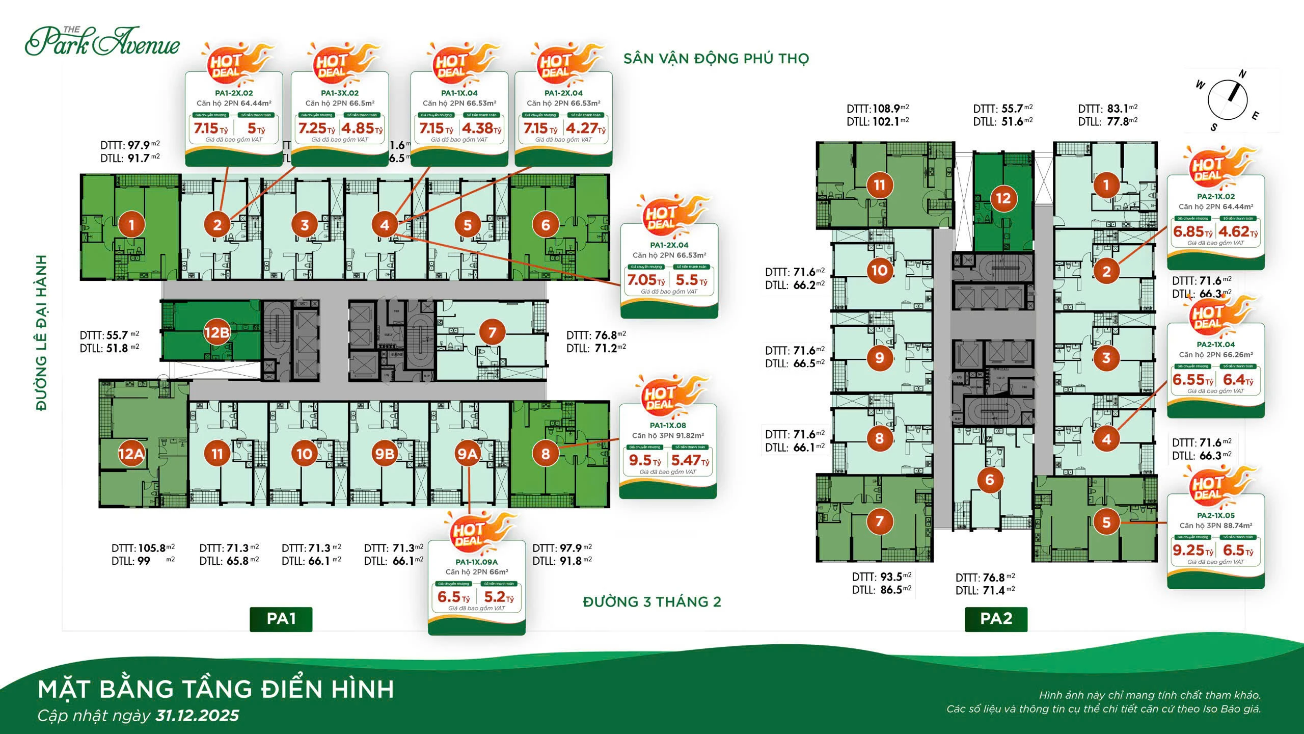 The Park Avenue Cập Nhật Thông Tin Bảng Gía Mới Nhất 2025