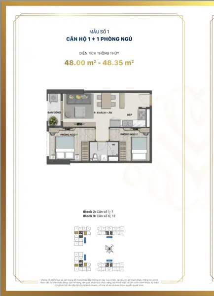 CĂN HỘ 1PN GIÁ 5,3 TỶ